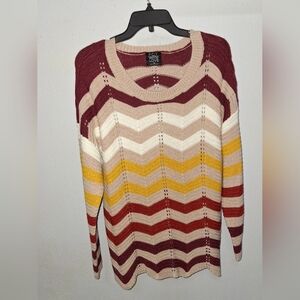 Colorful Chevron Knit Sweater